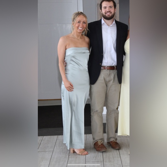 Sage green strapless maxi dress - Picture 4 of 6